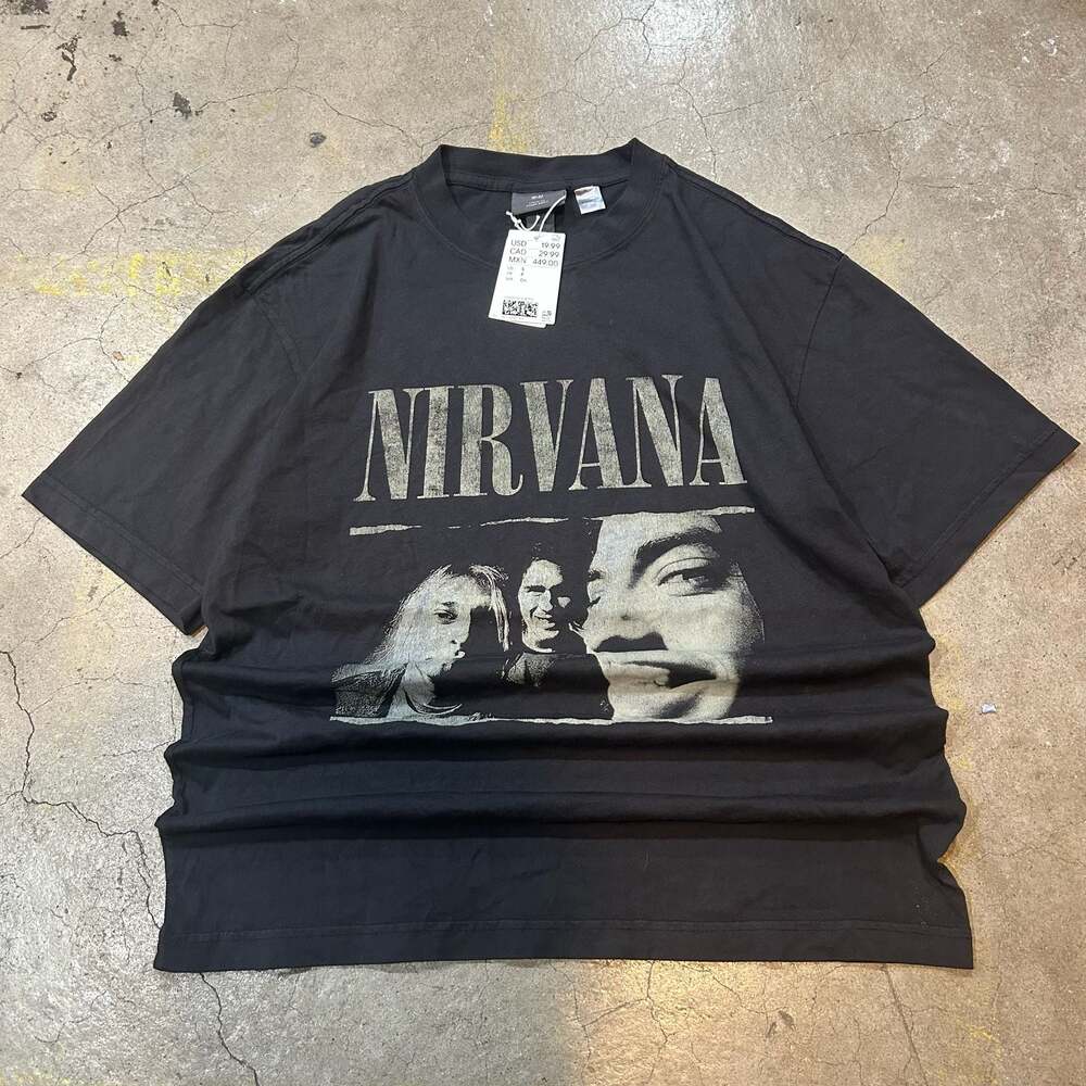 H&M Nirvana Loose Fit Graphic Crewneck T-Shirt